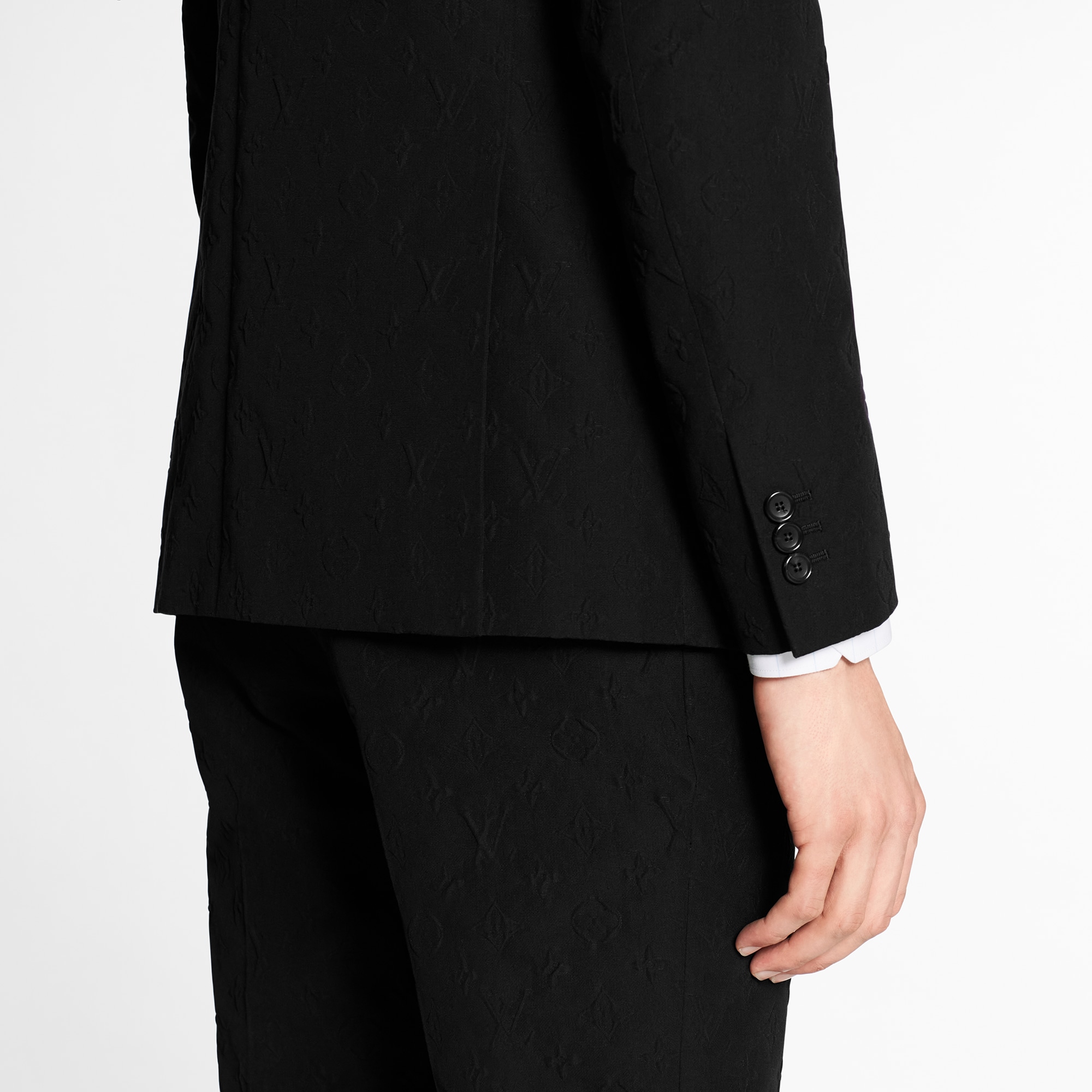 Embossed Monogram SingleBreasted Jacket Men ReadytoWear LOUIS